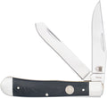 Cobratec Trapper black G10 handle with satin blade, shown open.