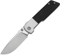 Civivi Zygon Top crossbar lock folding knife with satin Nitro V blade and black G10 handle with bolsters (CIVC25035C1)