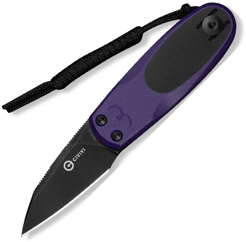 CIVC250543 Civivi Purr Slip Joint Blk/Ppl