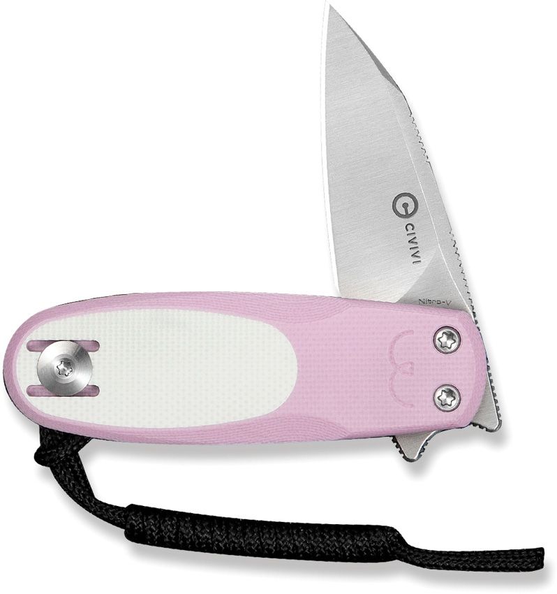 CIVC250544 Civivi Purr Slip Joint Pink/Wht