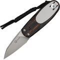 CIVC250545: Civivi Purr slip joint, orange and black G10 handle, 1.88" stonewash Nitro V blade