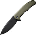 CIVC803F: Civivi Praxis linerlock, OD green G10 handle, 3.75" black stonewash 9Cr18MoV blade
