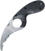 CR2511: CRKT Bear Claw fixed blade, black GRN handle, 2.38" stonewash Veff serrated AUS-8 blade