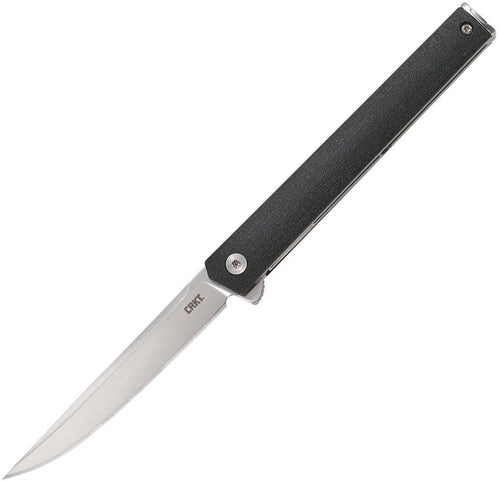 CRKT CEO linerlock folding knife with satin AUS-8 blade and black GRN handle (CR7097)
