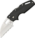 CS20LTS: Cold Steel Tuff Lite Tri-Ad Lock, black Griv-Ex handle, 2.5" satin serrated AUS-8 blade