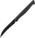 Cold Steel Hawksbill Specter Linerlock with black coated blade and dark handle, displayed at angle.