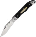 Cold Steel Ranch Hand Folder with satin blade and black handle with tan spacer, displayed at angle.