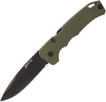 Cold Steel Swift III Atlas Lock black blade OD green handle folding knife.