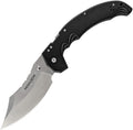 Cold Steel Mayhem Atlas Lock Cleaver with satin blade and black textured handle, displayed at angle.