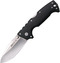Cold Steel AD-10 Lite Lockback folding knife with satin blade and black handle.