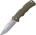 Cold Steel Verdict Lockback OD with satin blade and olive drab textured handle, displayed open.