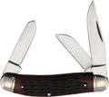 Cold Steel Gentleman's Stockman folding knife with satin blades and dark wood handle, open position.