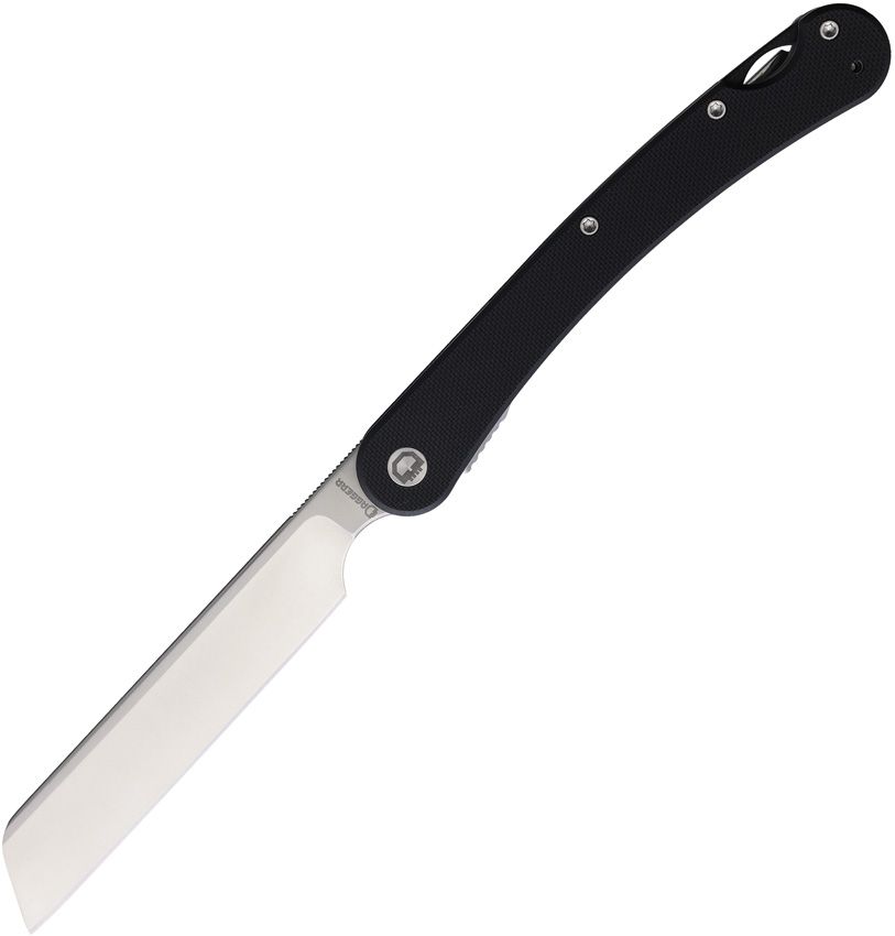 DGR2302BKS: Daggerr Boris Britva linerlock, black G10 handle, 3.75" satin VG-10 blade