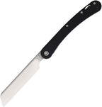 DGR2302BKS: Daggerr Boris Britva linerlock, black G10 handle, 3.75" satin VG-10 blade