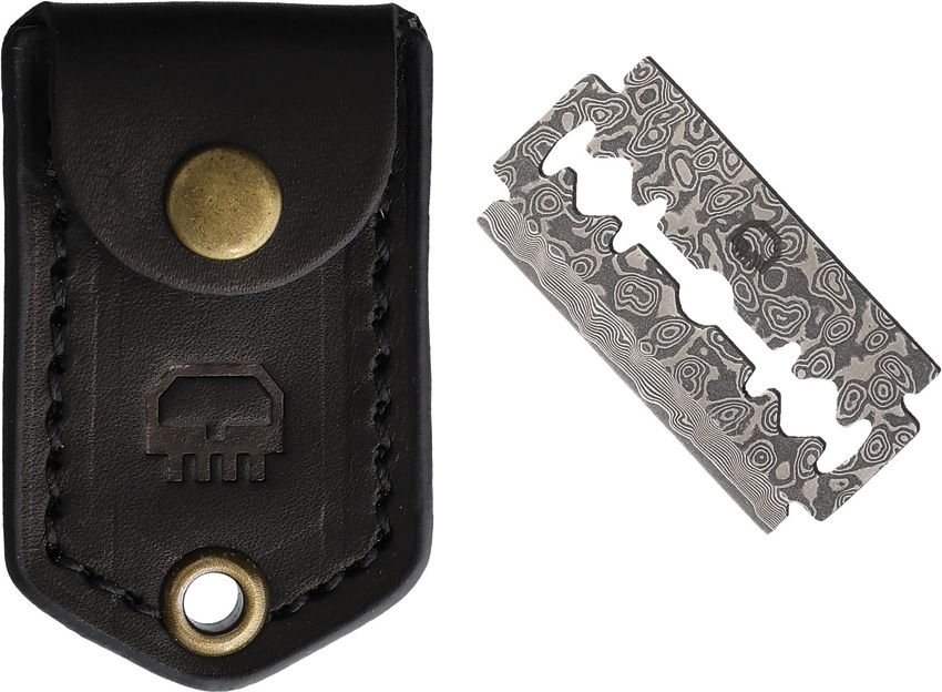 DGR24033: Daggerr Lezvie EDC razor tool, 1.75" one-piece Damascus steel construction