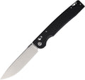DGRDPTXBKSW: Daggerr Dropet crossbar lock, black textured FRN handle, 3.88" stonewash 8Cr14MoV spear point blade