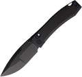 Daggerr Nightmare X-Lock black coated blade with black handle, angled view.