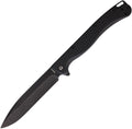 DGRFKFBKBW: Daggerr Finka linerlock, black FRN handle, 5" black stonewash 8Cr13MoV spear point blade