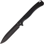 DGRFKFBKBW: Daggerr Finka linerlock, black FRN handle, 5" black stonewash 8Cr13MoV spear point blade