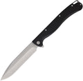 DGRFKFBKSW: Daggerr Finka linerlock, black FRN handle, 5" stonewash 8Cr13MoV spear point blade