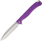DGRFKFPRSW: Daggerr Finka linerlock, purple textured FRN handle, 5" stonewash 8Cr13MoV spear point blade