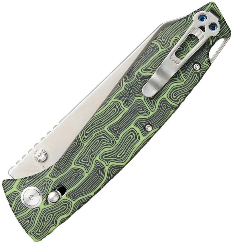 DGRFM81TGRS Daggerr Knives Alligator Crossbar Lock Grn