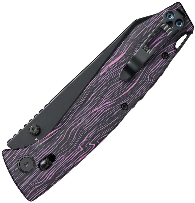 DGRFM81TPRBK Daggerr Knives Alligator Crossbar Lock Purp