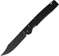 DGRPKXBKBW: Daggerr Pike crossbar lock, black textured FRN handle, 3.88" black stonewash 8Cr14MoV clip point blade