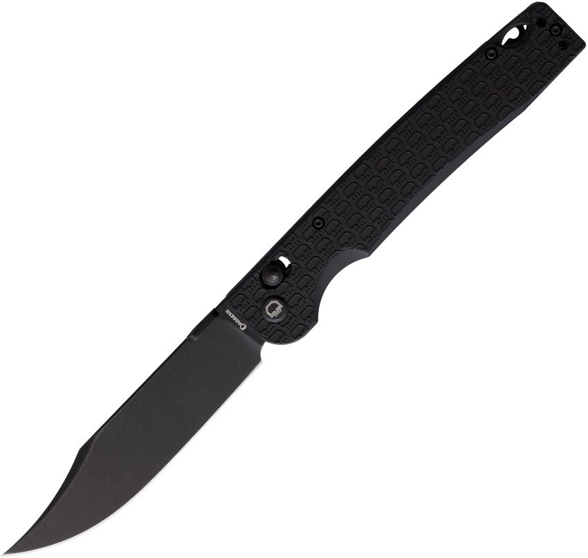 DGRPKXBKBW: Daggerr Pike crossbar lock, black textured FRN handle, 3.88" black stonewash 8Cr14MoV clip point blade
