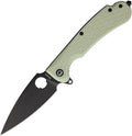 DGRRSGLBW: Daggerr Resident linerlock, Glow in the Dark FRN handle, 3.5" black stonewash 8Cr14MoV blade