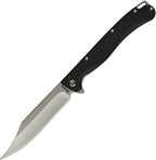 DGRTPFBKSW: Daggerr Toothpick linerlock, black textured ABS handle, 4.88" stonewash 8Cr14MoV clip point blade