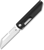 DTSA10811A: DOTS Gear Fukushu linerlock, black G10 handle, 2.88" satin 14C28N reverse tanto blade
