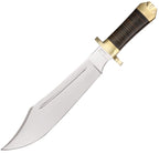 DUKM: Down Under Mistress Bowie fixed blade, stacked leather handle, 13" dual heat treated 440C blade
