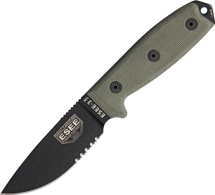 ES3MILSB ESEE Model 3MIL Part Serrated