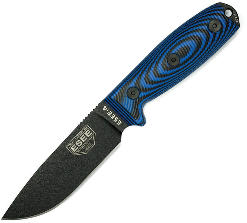 ES4PB008 ESEE Model 4 3D Fixed Blade Blue