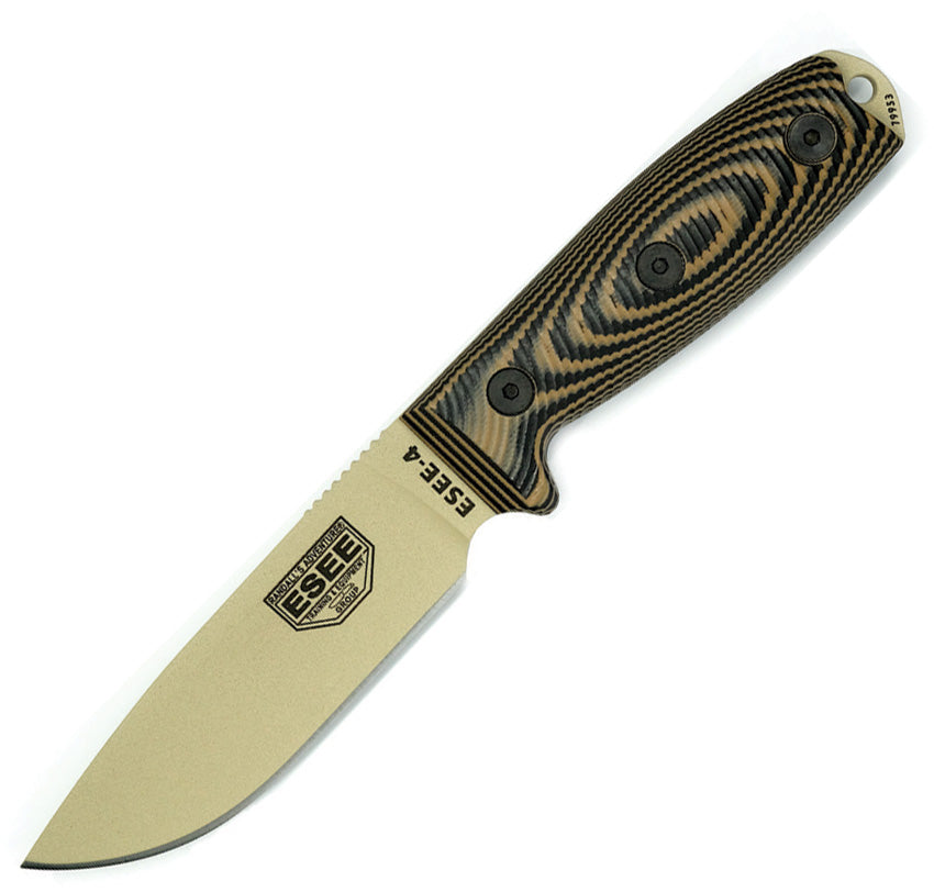 ES4PDT005 ESEE Model 4 3D Fixed Blade Tan