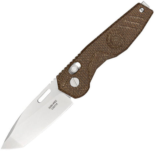 Extrema Ratio BFK Zero folding knife with stonewash N680 tanto blade and tobacco micarta handle (EX0174SWM2)