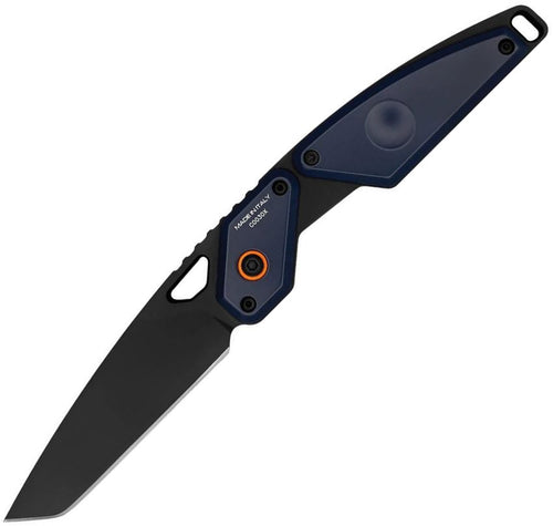 EX0182C3A10: Extrema Ratio Aero FX fixed blade, blue aluminum handle with orange accents, 2.75" tanto blade