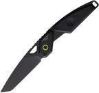 EX0182NITBLKL: Extrema Ratio Aero FX fixed blade, black aluminum handle with lime green accents, 2.75" tanto blade