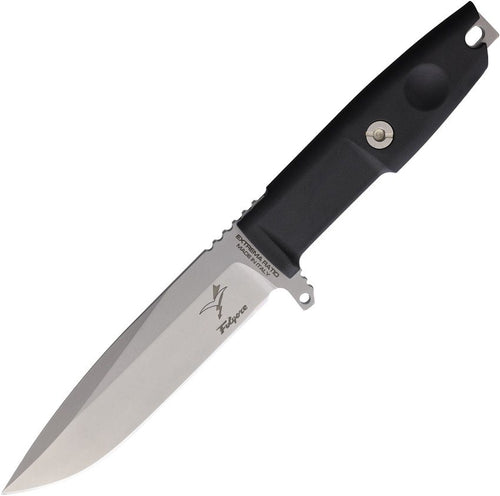 EX0202NITSWBLK: Extrema Ratio Folgore fixed blade, black Forprene handle, 5" stonewash nitrogen steel drop point blade