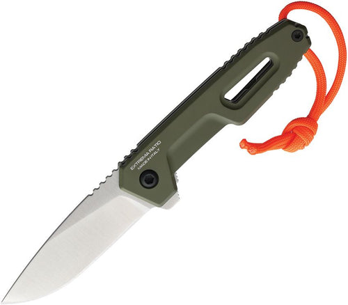EX0246NITSATC9: Extrema Ratio Satre F linerlock, OD green aluminum handle, 3" satin nitrogen steel drop point blade