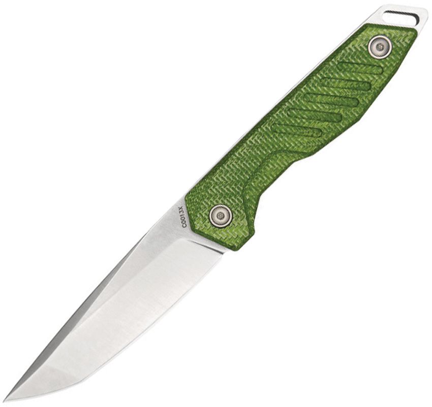 Extrema Ratio BFK Pixel fixed blade knife with satin nitrogen steel tanto blade and green carbon fiber handle (EX0253NSF2)