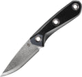 G1050243: Gerber Principle bushcraft fixed blade, black rubber handle, 3.25" stonewash 420HC Scandi grind blade