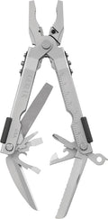 Gerber MP600 Blunt Nose Pliers multi-tool with stainless steel finish and black grip handles, displayed open.