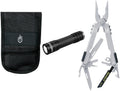 Gerber Maintenance Kit Combo with black pouch, flashlight, and multi-tool.