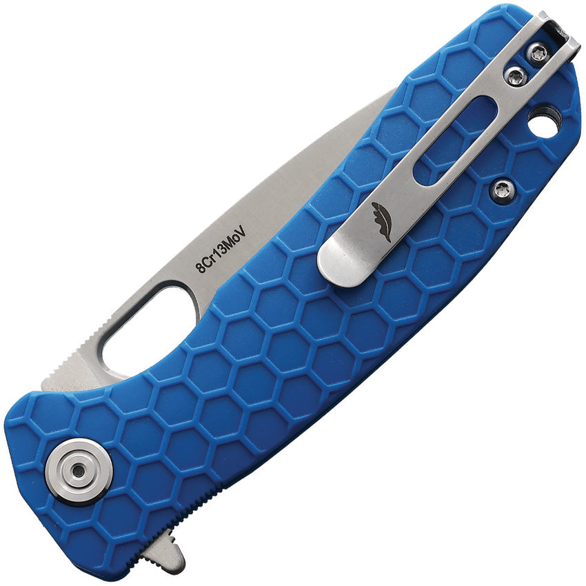 HB1017 Honey Badger Medium Linerlock Blue