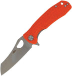 HB1068: Honey Badger Medium Wharncleaver, orange textured nylon handle, 3.25" satin 8Cr13MoV blade