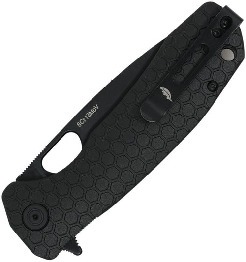HB1224BB Honey Badger Knives Large Linerlock DP Black