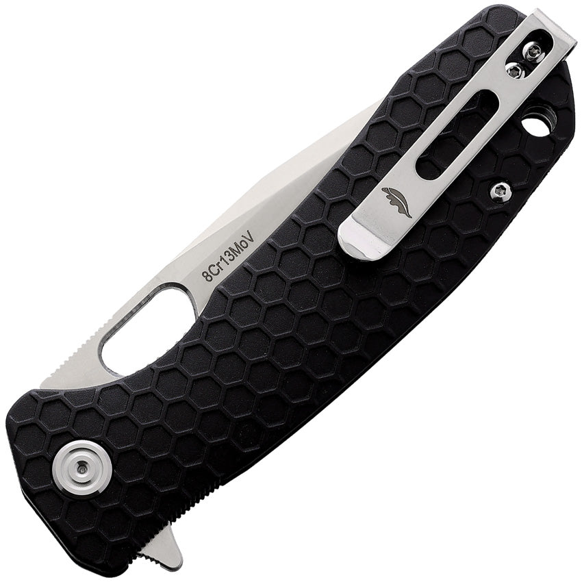 HB1321 Large Linerlock Tanto Black