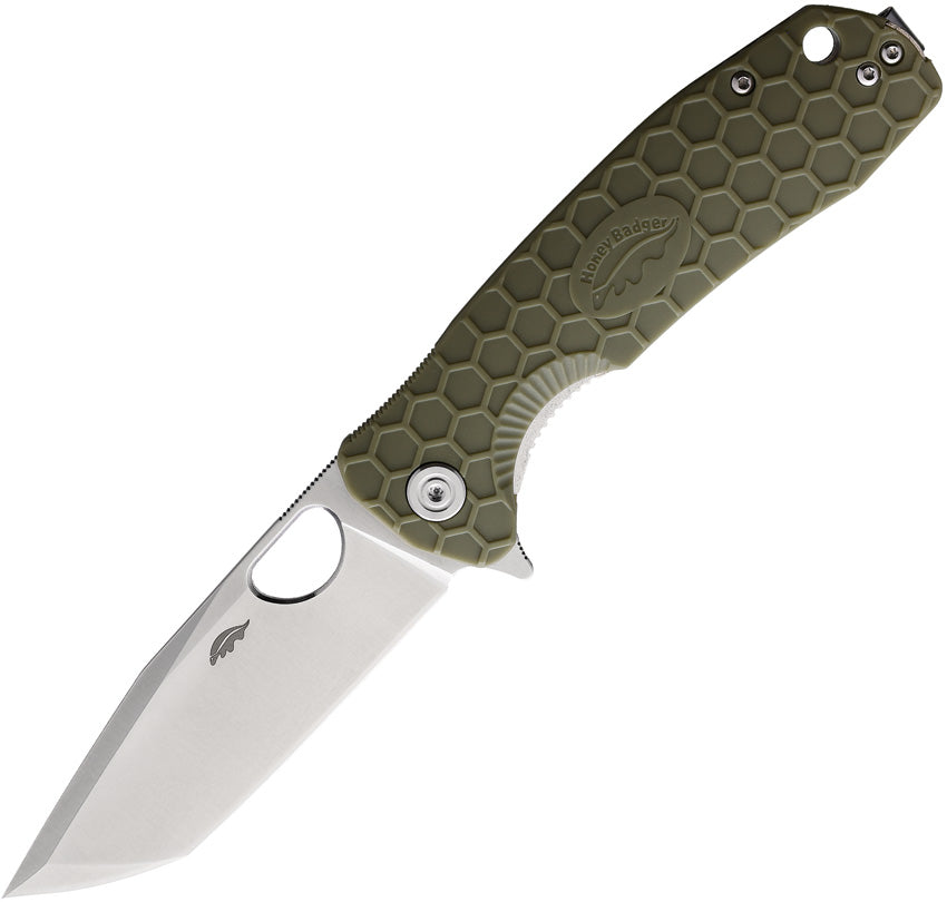 HB1323 Large Linerlock Tanto Green